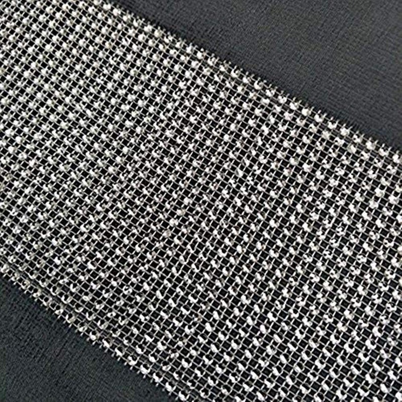 OZXCHIXU 13inch x 72inch Table Runner with Diamante Strip and Tassels (Grey) - Image 3